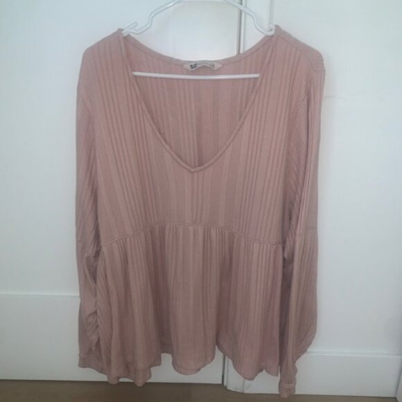 💖 SO® Relaxed Long Sleeve Baby Doll Tee – Juniors (Adult-Friendly!) Size XL💖 - Picture 3 of 7